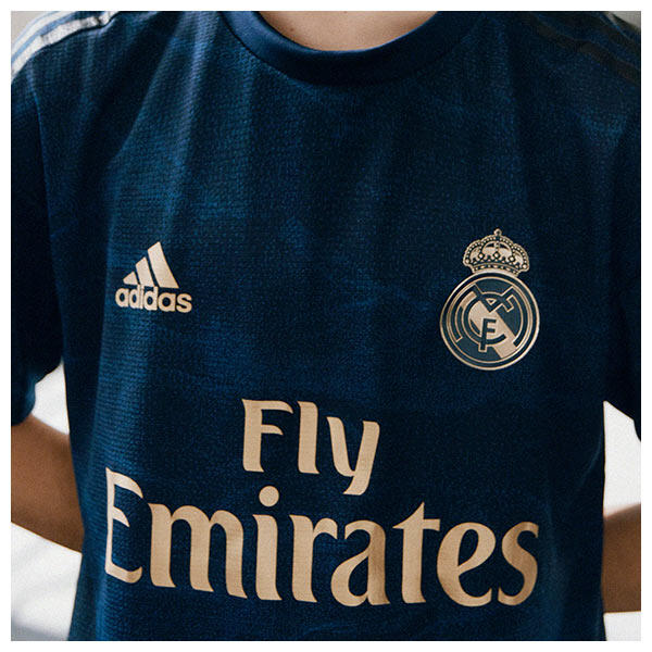 Gold trim and logos are a reference to Real Madrid's numerous successes