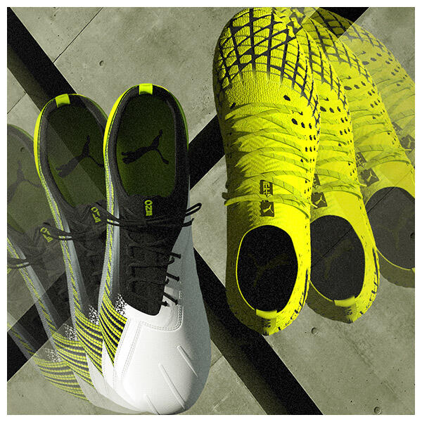 The PUMA RUSH pack celebrates that injection of no-limit, hyper energy that elevates performance, dynamism, speed and skill